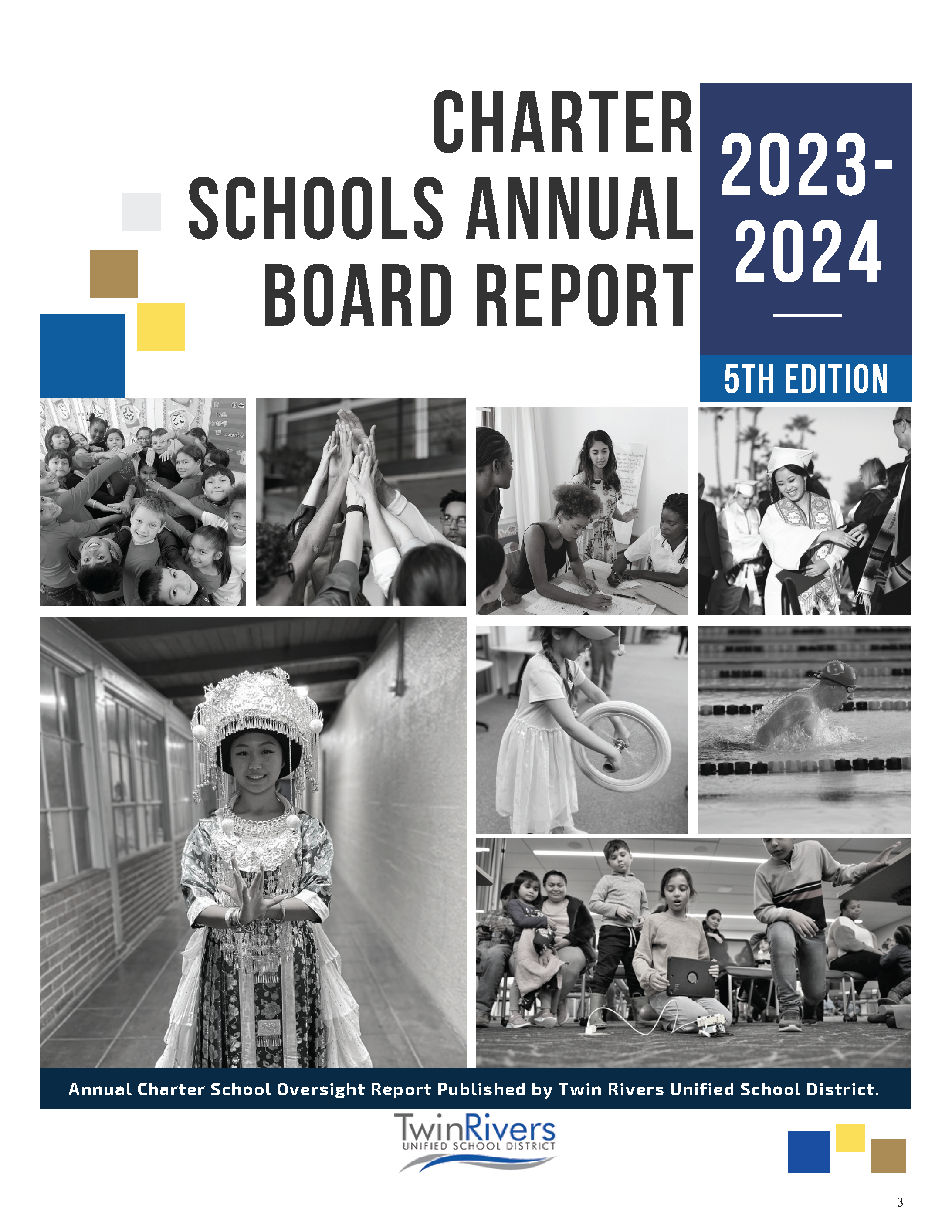 charter schools annual board report 2023-2024 images of students on cover