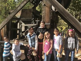 Hagginwood students in front of the mill