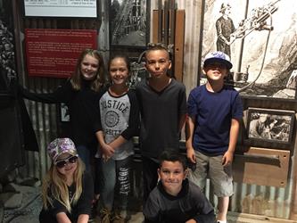Westside students in the museum