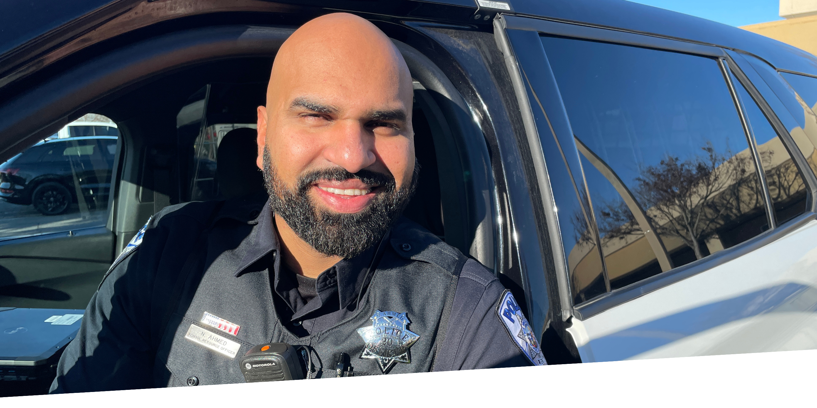 school police officer smiling