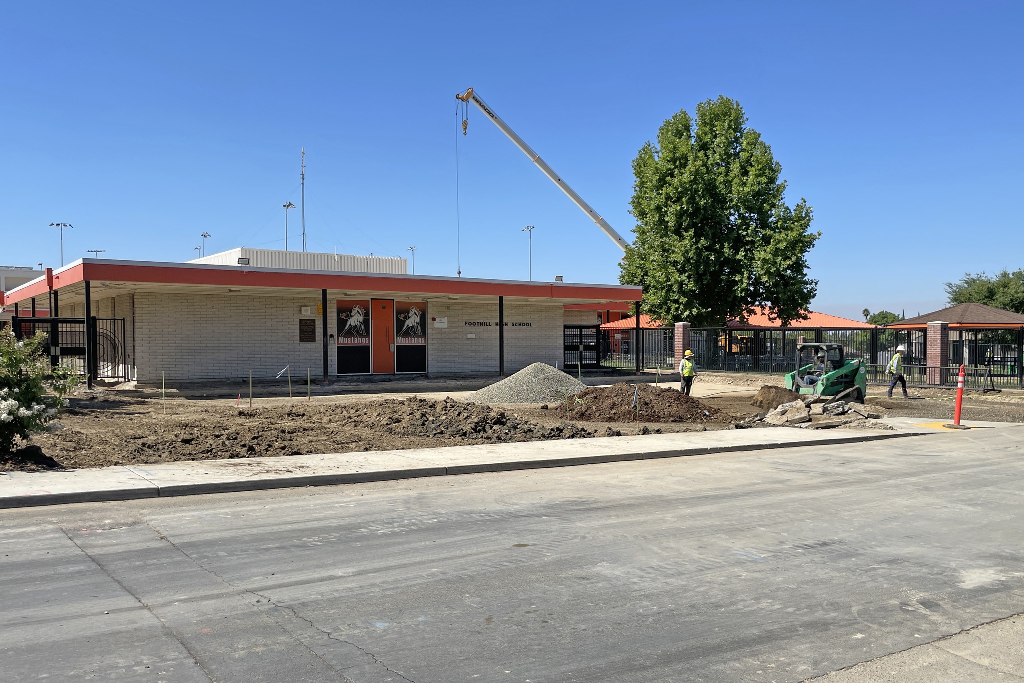 front of school getting a renovation