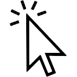 arrow pointing icon